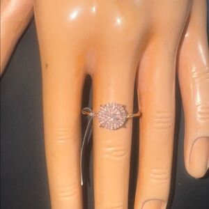 PINK DIAMOND RING, SIZE 8